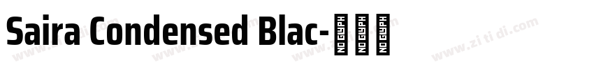 Saira Condensed Blac字体转换